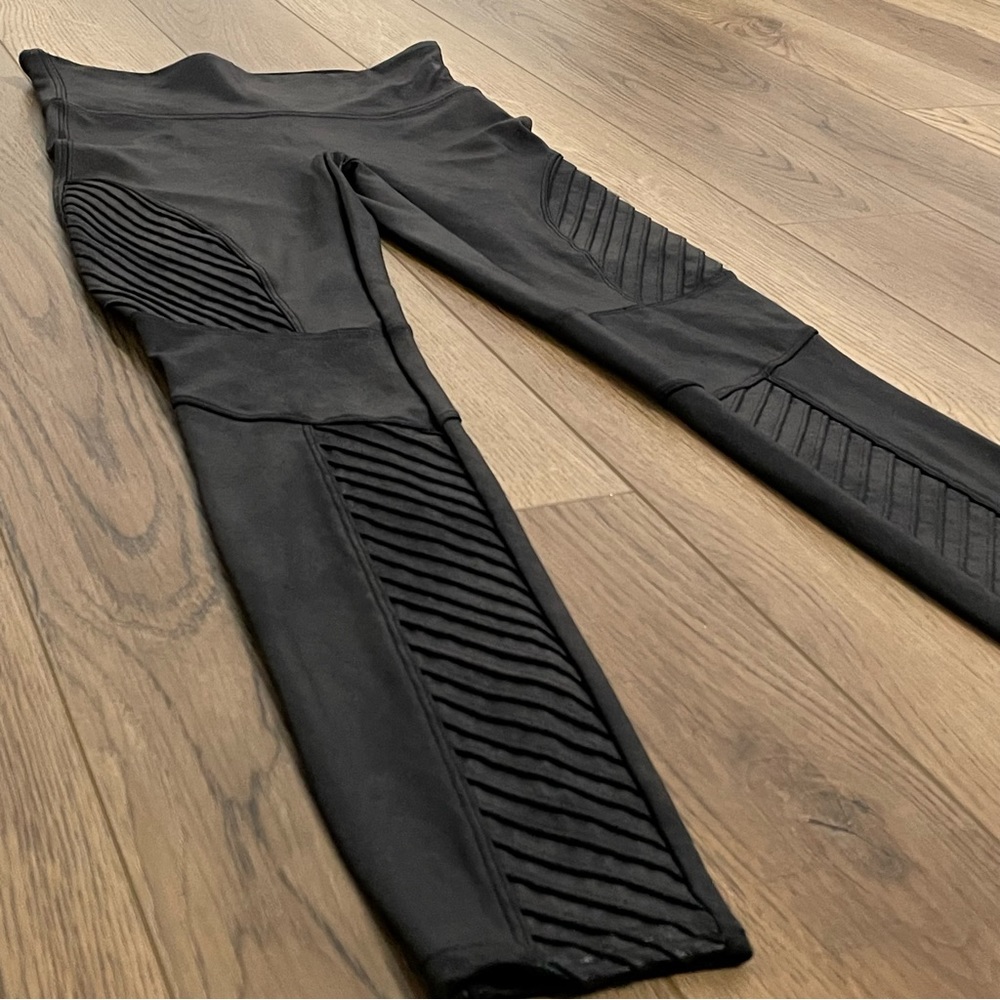 Spanx Moto Faux Leather Leggings Black‎